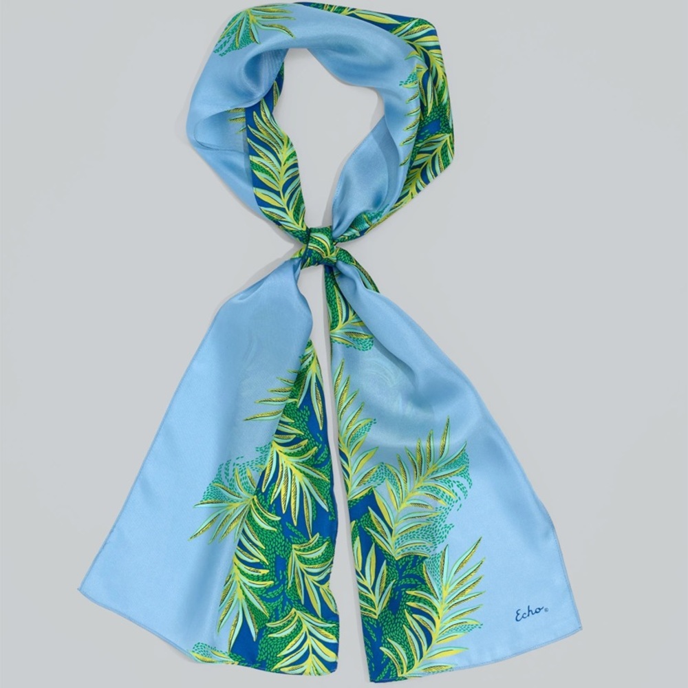 Echo Palm Silk Oblong Scarf